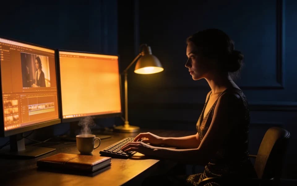 Private desk review vignette before a second paid motion run