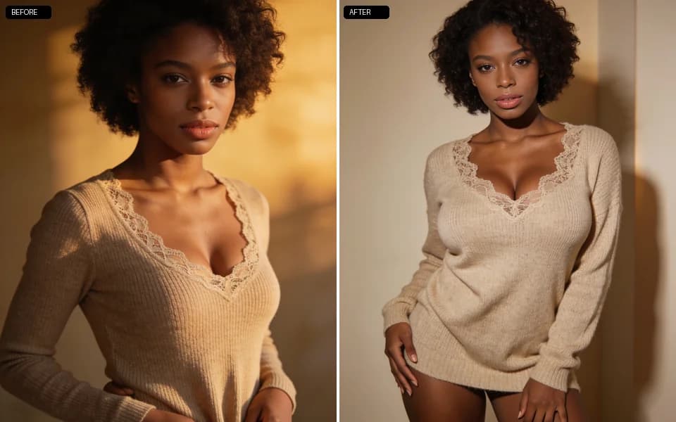 Clothing response review after AI breast expansion